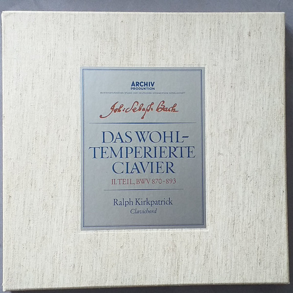 Cover Johann Sebastian Bach, Ralph Kirkpatrick - Das Wohltemperierte Clavier, II.Teil, Bwv 870-893 (3xLP + Box) Schallplatten Ankauf