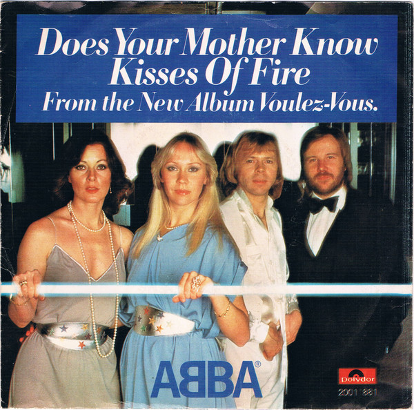 Cover ABBA - Does Your Mother Know / Kisses Of Fire (7, Single) Schallplatten Ankauf