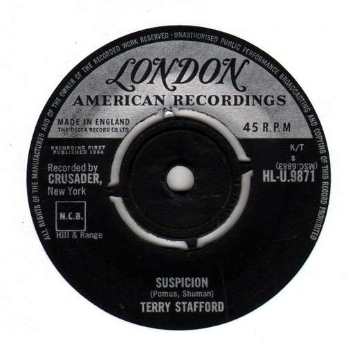 Cover Terry Stafford - Suspicion / Judy (7, Single) Schallplatten Ankauf
