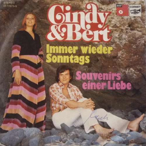 Cover Cindy & Bert - Immer Wieder Sonntags / Souvenirs Einer Liebe (7, Single) Schallplatten Ankauf