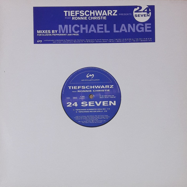 Cover Tiefschwarz Feat. Ronnie Christie - 24 Seven (12) Schallplatten Ankauf