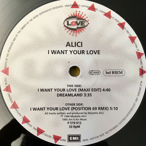 Cover I Want Your Love Schallplatten Ankauf