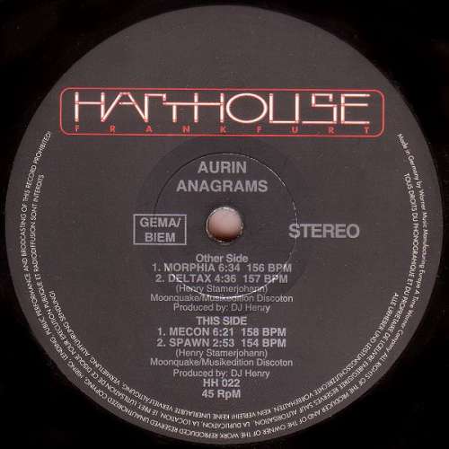 Cover Aurin - Anagrams (12) Schallplatten Ankauf