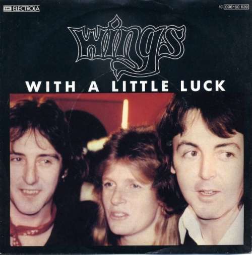 Cover Wings (2) - With A Little Luck (7, Single) Schallplatten Ankauf