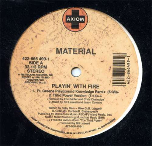 Cover Material - Playin' With Fire (12) Schallplatten Ankauf