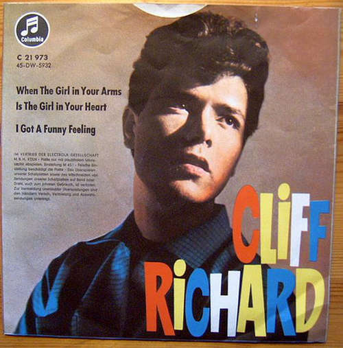 Bild Cliff Richard - When The Girl In Your Arms Is The Girl In Your Heart / Got A Funny Feeling (7, Single, Mono) Schallplatten Ankauf