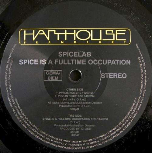 Cover Spicelab - Spice Is A Fulltime Occupation (12) Schallplatten Ankauf