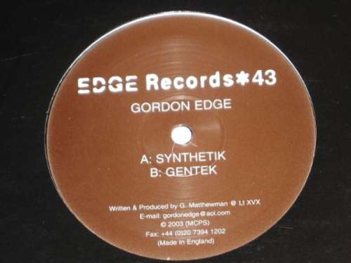 Cover Gordon Edge - Edge Records *43 (12) Schallplatten Ankauf