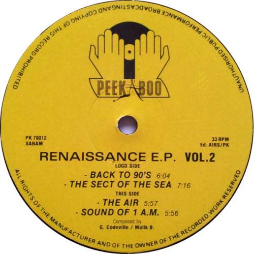 Cover Renaissance - Renaissance E.P. Vol.2 (12, EP) Schallplatten Ankauf