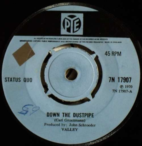 Cover Status Quo - Down The Dustpipe (7, Single, 4 p) Schallplatten Ankauf