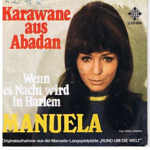 Cover Manuela (5) - Karawane Aus Abadan / Wenn Es Nacht Wird In Harlem (7, Single) Schallplatten Ankauf