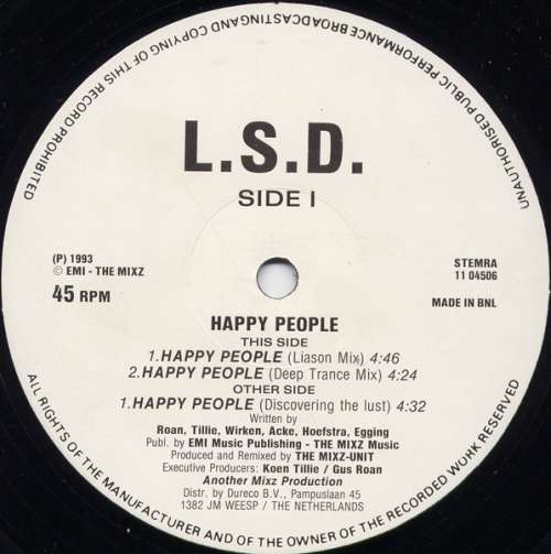 Cover L.S.D. - Happy People (12) Schallplatten Ankauf