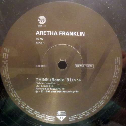 Cover Aretha Franklin - Think (Remix '91) (12, S/Sided) Schallplatten Ankauf