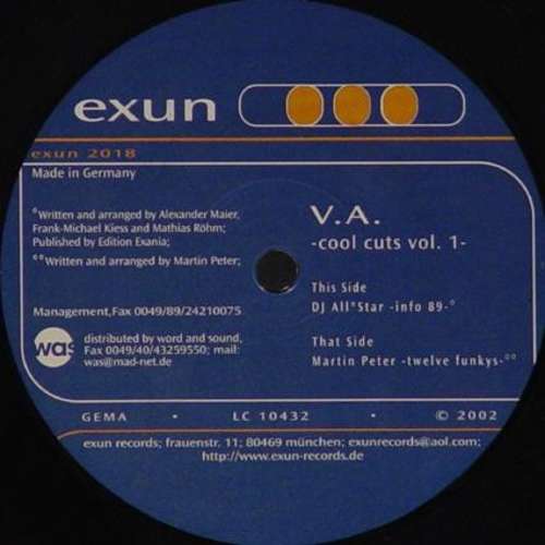 Cover Various - Cool Cuts Vol. 1 (10) Schallplatten Ankauf