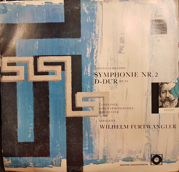 Cover Johannes Brahms - Londoner Philharmonisches Orchester*, Wilhelm Furtwängler - Symphonie Nr. 2 D-dur, Op. 73 (LP, Album, Mono, Club) Schallplatten Ankauf