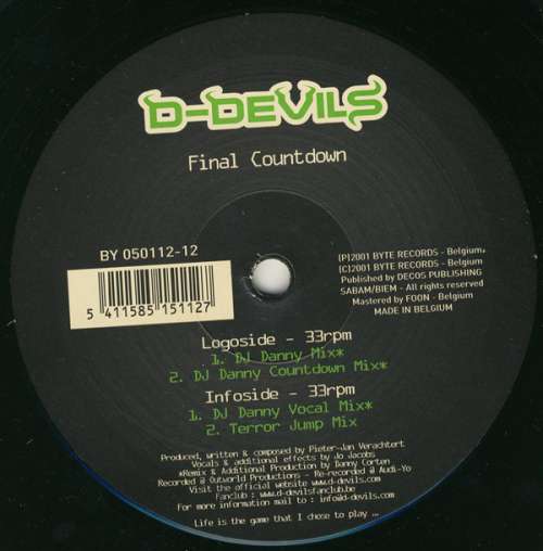 Cover D-Devils - The Final Countdown (12) Schallplatten Ankauf