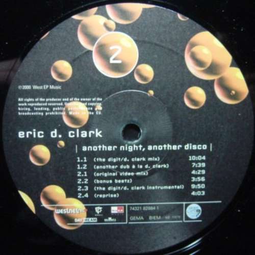 Cover Eric D. Clark - Another Night, Another Disco (12) Schallplatten Ankauf