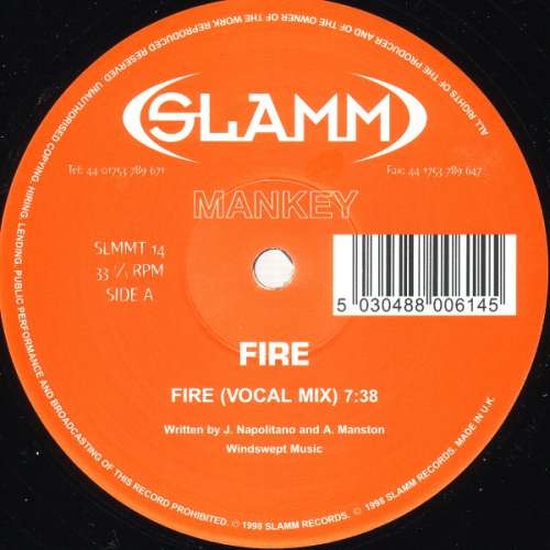 Cover Mankey - Fire (12) Schallplatten Ankauf