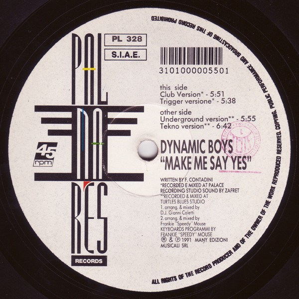 Cover Dynamic Boys - Make Me Say Yes (12) Schallplatten Ankauf