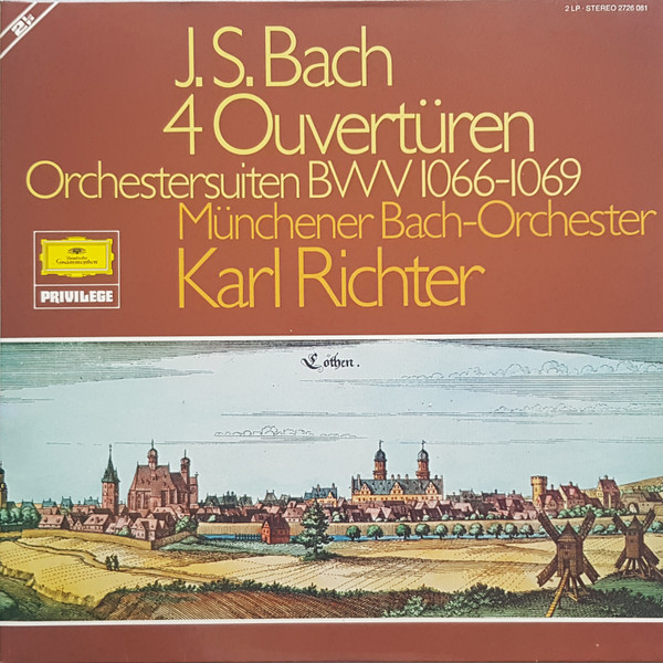 Cover Johann Sebastian Bach - 4 Ouvertüren Orchestersuiten - BWV 1066-1069 (2xLP, RE) Schallplatten Ankauf