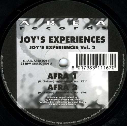 Cover Joy's Experiences Vol. 2 Schallplatten Ankauf