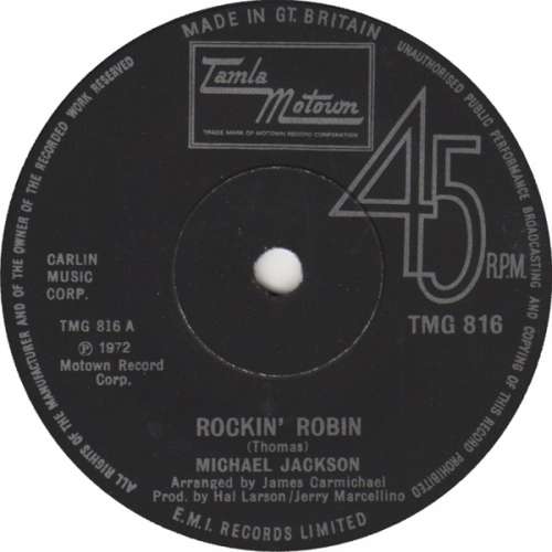Cover Michael Jackson - Rockin' Robin (7, Single, Sol) Schallplatten Ankauf