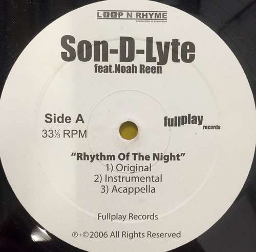 Cover Son-D-Lyte - Rhythm Of The Night  / In The Club  (12, Maxi) Schallplatten Ankauf