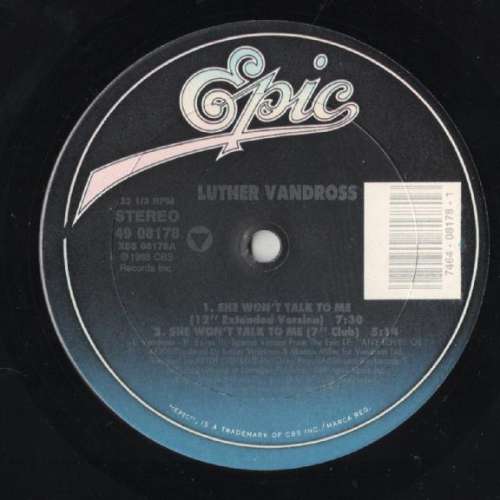 Cover Luther Vandross - She Won't Talk To Me (12, Single) Schallplatten Ankauf