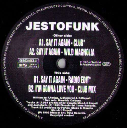 Cover Jestofunk - Say It Again (12) Schallplatten Ankauf