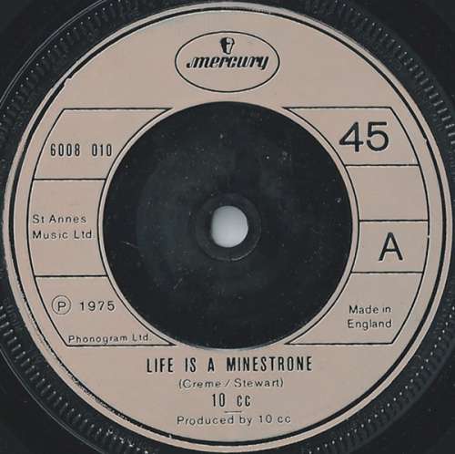 Cover 10 cc* - Life Is A Minestrone (7, Single, Bei) Schallplatten Ankauf