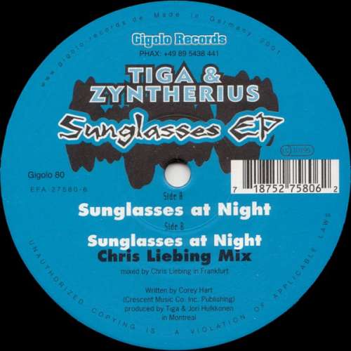 Cover Tiga & Zyntherius - Sunglasses EP (12, EP) Schallplatten Ankauf