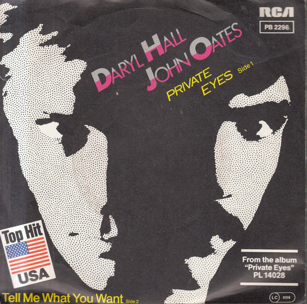 Cover Daryl Hall John Oates* - Private Eyes (7, Single) Schallplatten Ankauf