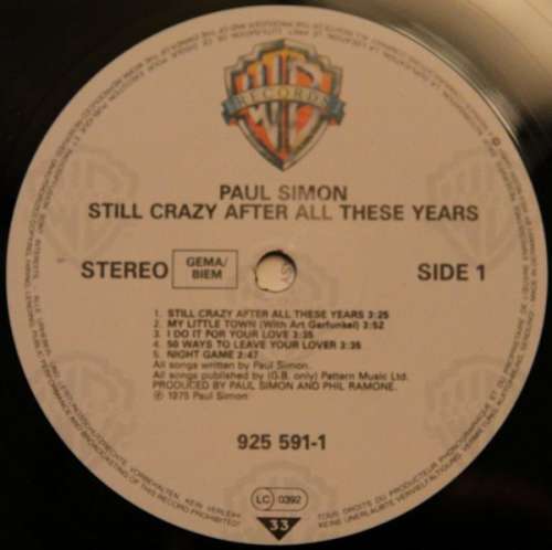 Cover Paul Simon - Still Crazy After All These Years (LP, Album, RE) Schallplatten Ankauf