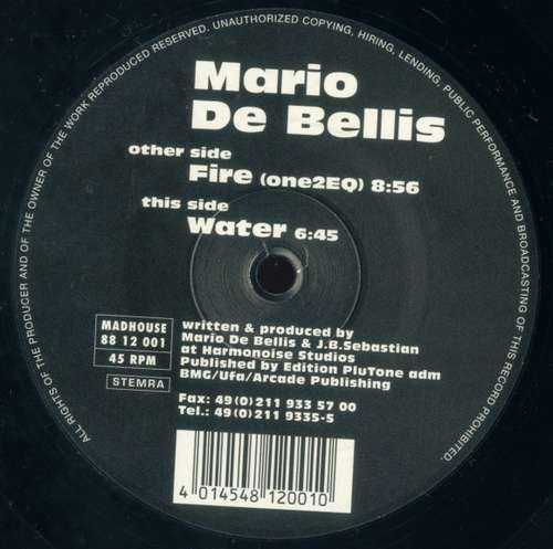 Cover Mario De Bellis - Fire (12) Schallplatten Ankauf
