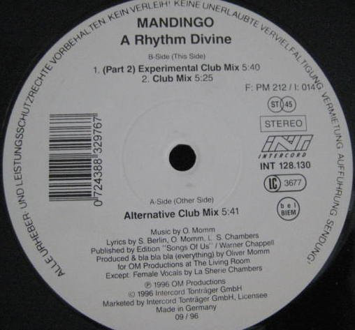 Cover Mandingo (2) - A Rhythm Divine (12) Schallplatten Ankauf