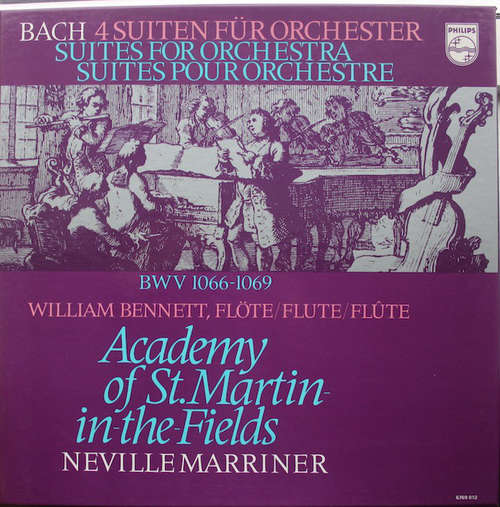 Cover Bach* ; Neville Marriner*, Academy Of St. Martin-in-the-Fields*, William Bennett (3) - 4 Suites For Orchestra (2xLP + Box) Schallplatten Ankauf