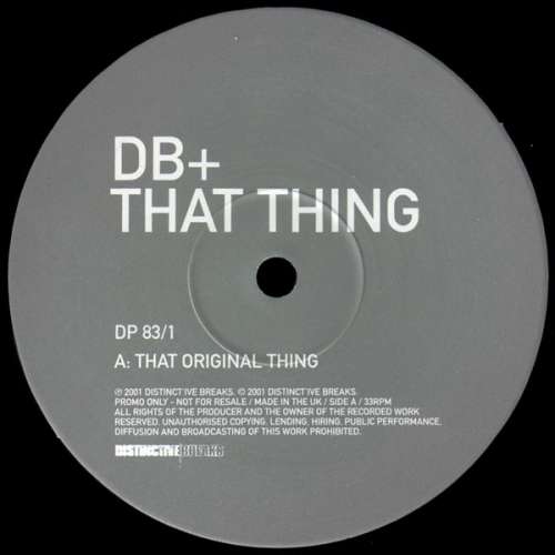 Cover DB+* - That Thing (12, Promo) Schallplatten Ankauf