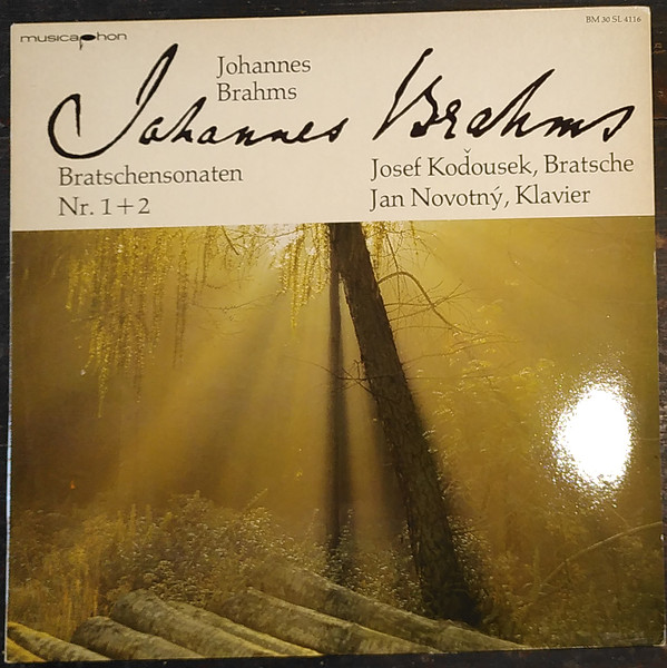 Cover Johannes Brahms, Josef Koďousek, Jan Novotný - Bratschensonaten Nr. 1+2 (LP, Album) Schallplatten Ankauf