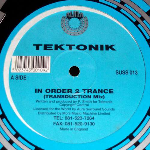 Cover Tektonik - In Order 2 Trance (12) Schallplatten Ankauf