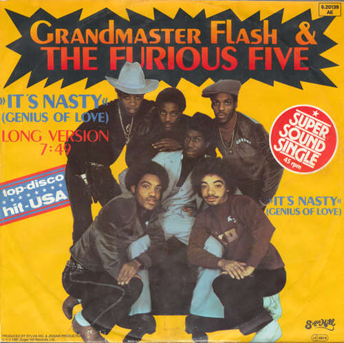 Cover Grandmaster Flash & The Furious Five - It's Nasty (Genius Of Love) (12) Schallplatten Ankauf