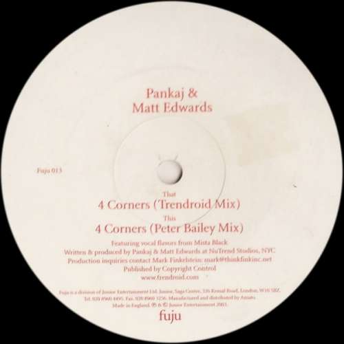 Cover Pankaj & Matt Edwards (2) - 4 Corners (12) Schallplatten Ankauf