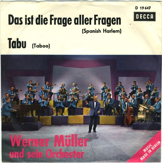 Cover Werner Müller Und Sein Orchester - Tabu / Das Ist Die Frage Aller Fragen (7, Single) Schallplatten Ankauf