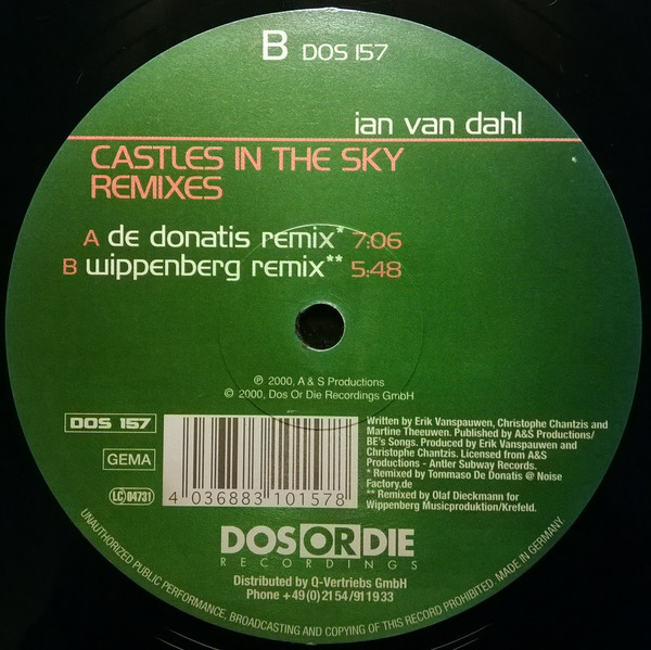 Cover Ian Van Dahl - Castles In The Sky (Remixes) (12) Schallplatten Ankauf