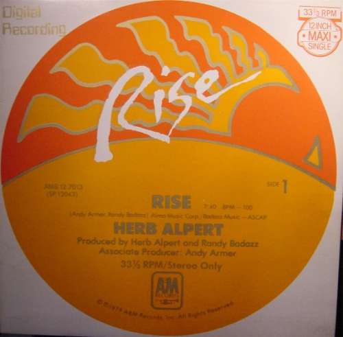 Cover Herb Alpert - Rise (12, Maxi) Schallplatten Ankauf