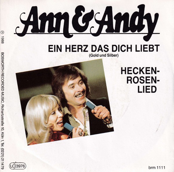 Cover Ann & Andy - Ein Herz Das Dich lIebt (Gold Und Silber) (7) Schallplatten Ankauf