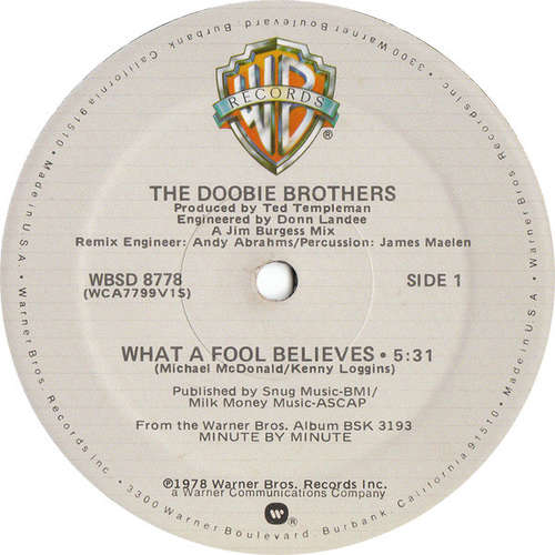 Cover The Doobie Brothers - What A Fool Believes (12, Single) Schallplatten Ankauf