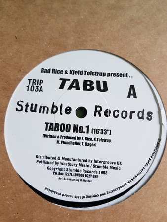 Cover Rad Rice & Kjeld Tolstrup Present Tabu (3) - Tabu (12) Schallplatten Ankauf