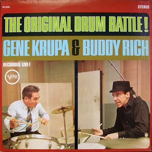 Cover Gene Krupa & Buddy Rich - The Original Drum Battle! (LP, Album, RE) Schallplatten Ankauf