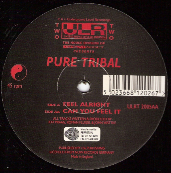 Cover Pure Tribal - Feel Alright / Can You Feel It (12) Schallplatten Ankauf