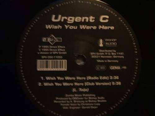 Cover Urgent C. - Wish You Were Here (12) Schallplatten Ankauf